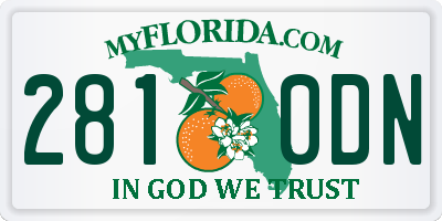 FL license plate 2810DN