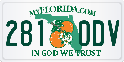 FL license plate 2810DV