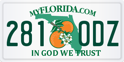FL license plate 2810DZ