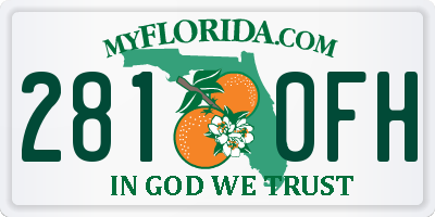 FL license plate 2810FH