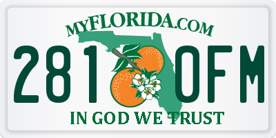 FL license plate 2810FM