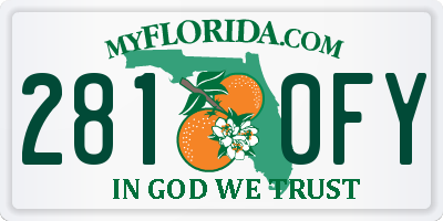 FL license plate 2810FY