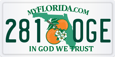 FL license plate 2810GE