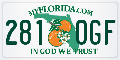 FL license plate 2810GF