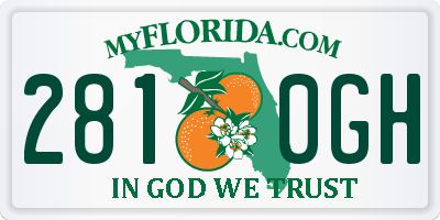 FL license plate 2810GH