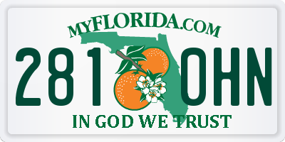 FL license plate 2810HN