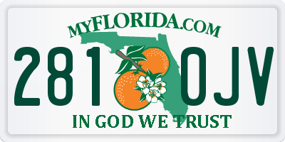 FL license plate 2810JV