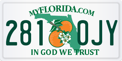 FL license plate 2810JY