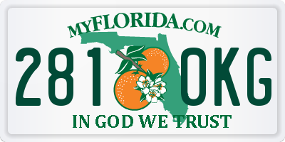 FL license plate 2810KG
