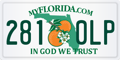 FL license plate 2810LP