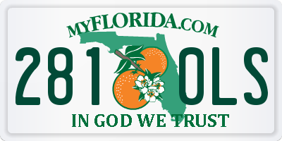FL license plate 2810LS