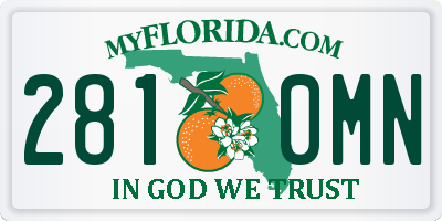 FL license plate 2810MN