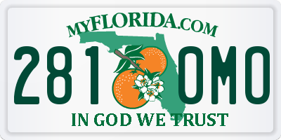 FL license plate 2810MO