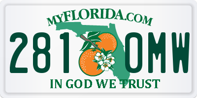 FL license plate 2810MW