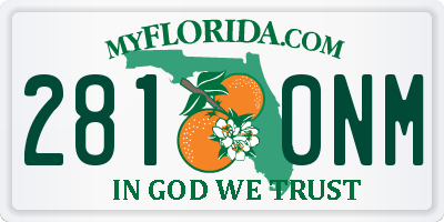 FL license plate 2810NM
