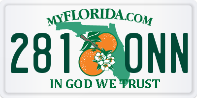 FL license plate 2810NN