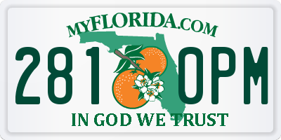 FL license plate 2810PM