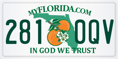 FL license plate 2810QV