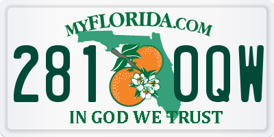 FL license plate 2810QW