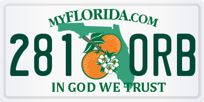 FL license plate 2810RB