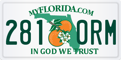 FL license plate 2810RM
