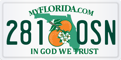 FL license plate 2810SN