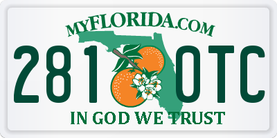 FL license plate 2810TC