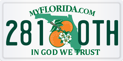 FL license plate 2810TH