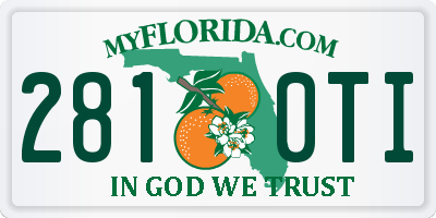 FL license plate 2810TI