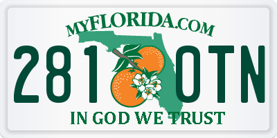 FL license plate 2810TN