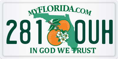 FL license plate 2810UH