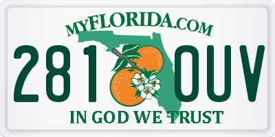 FL license plate 2810UV