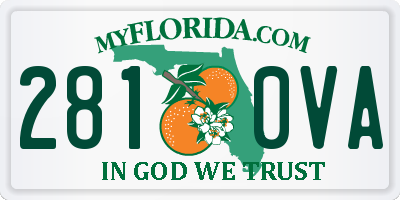 FL license plate 2810VA