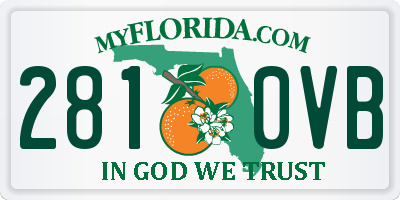 FL license plate 2810VB