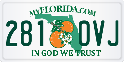FL license plate 2810VJ