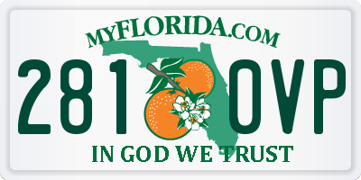 FL license plate 2810VP