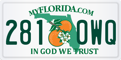 FL license plate 2810WQ