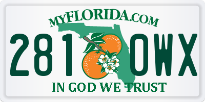 FL license plate 2810WX