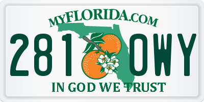 FL license plate 2810WY
