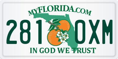 FL license plate 2810XM