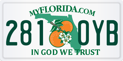 FL license plate 2810YB
