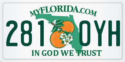 FL license plate 2810YH