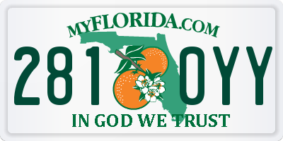 FL license plate 2810YY
