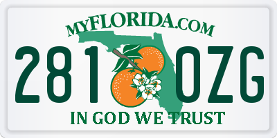 FL license plate 2810ZG