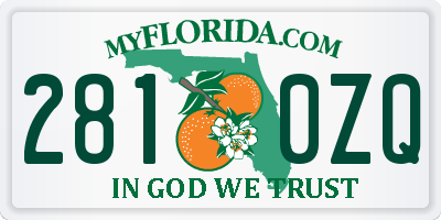 FL license plate 2810ZQ