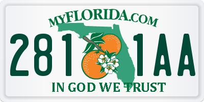 FL license plate 2811AA