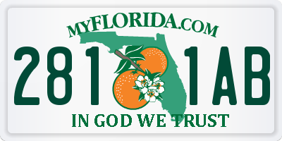 FL license plate 2811AB