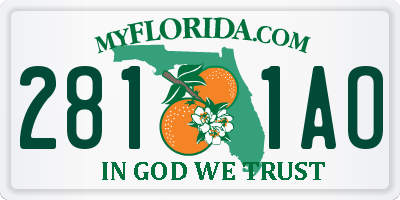 FL license plate 2811AO