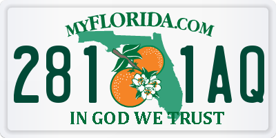 FL license plate 2811AQ