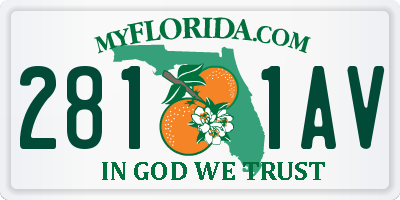 FL license plate 2811AV